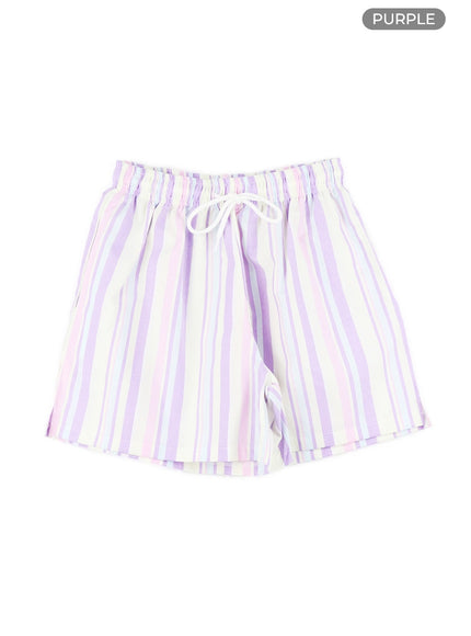 striped-cotton-boxer-shorts-om429 / Purple