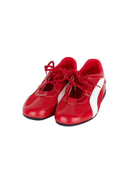 two-tone-mesh-sneakers-ca527 / Red