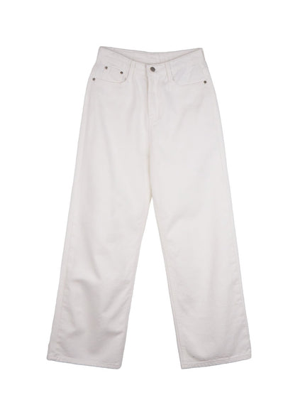 classic-wide-fit-cotton-pants-on422 / White