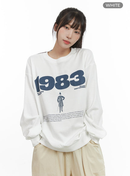 lettering-oversized-sweatshirt-cg430 / White