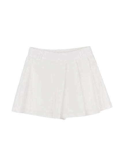 pleated-a-line-mini-skirt-cl529 / White