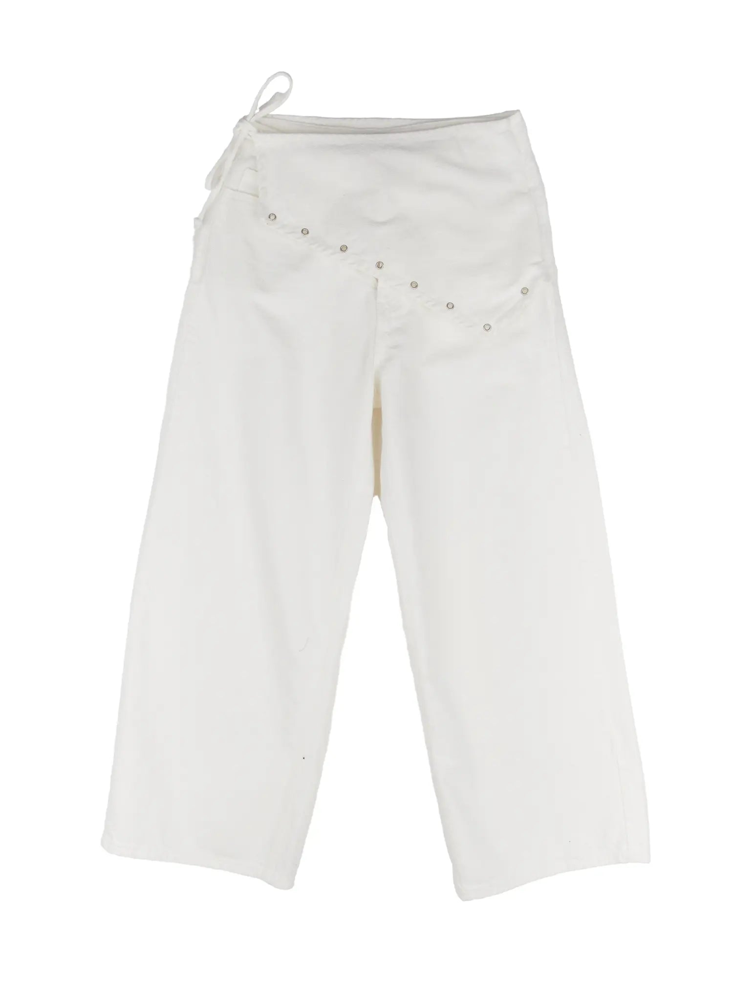 terry-scarf-layered-pants-cj530 / White