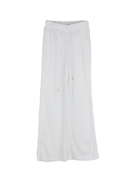 casual-ribbed-bootcut-pants-cs504 / White