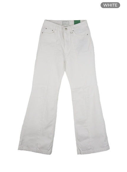 cotton-slim-bootcut-pants-cu414 / White