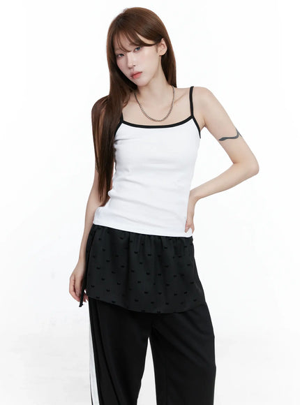 dual-tone-cropped-cami-cs501 / White