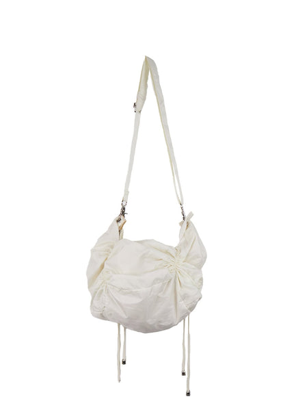 ribbon-ruched-shoulder-bag-cj511 / White