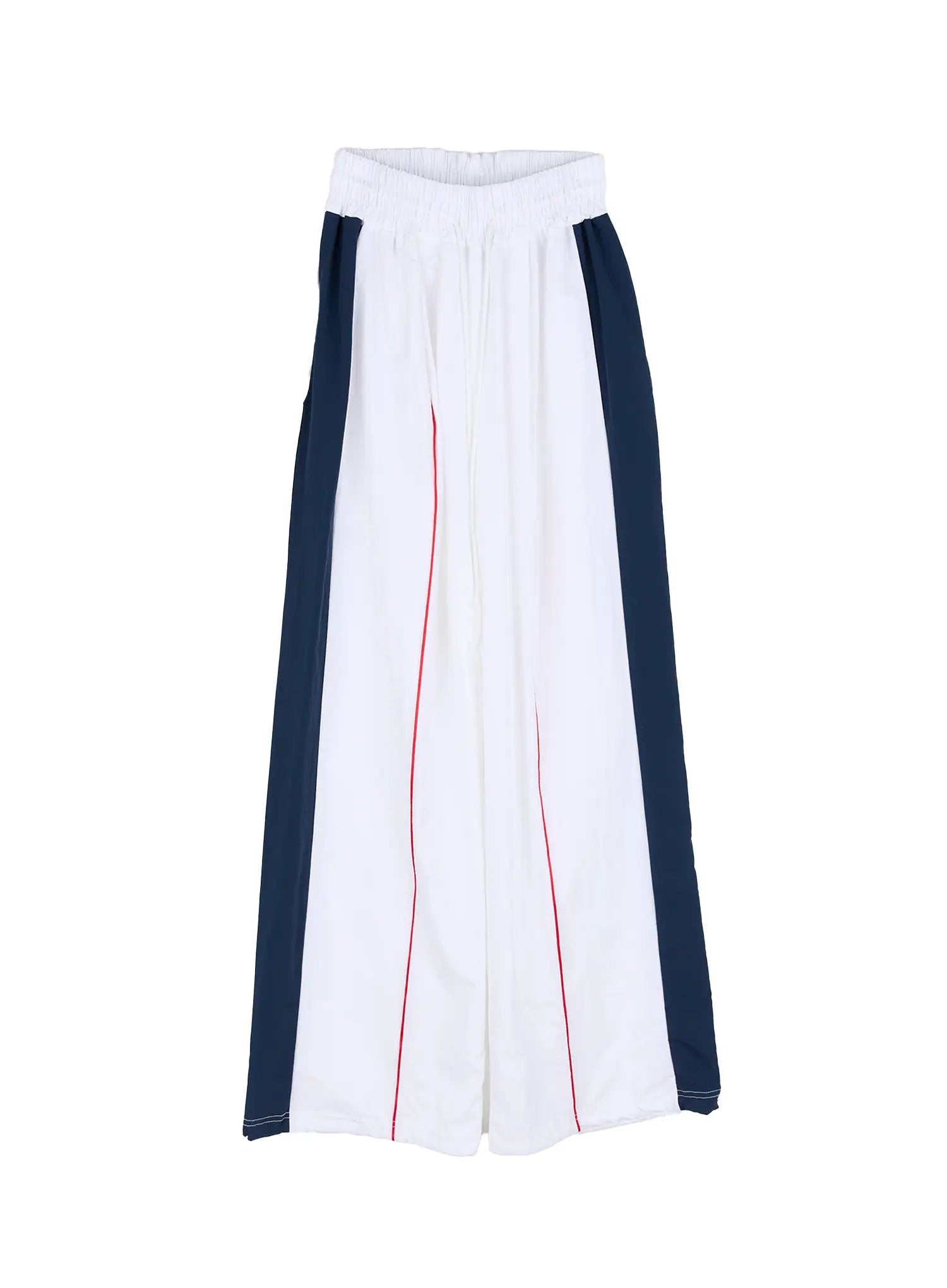 contrast-stripe-nylon-track-pants-cs505 / White