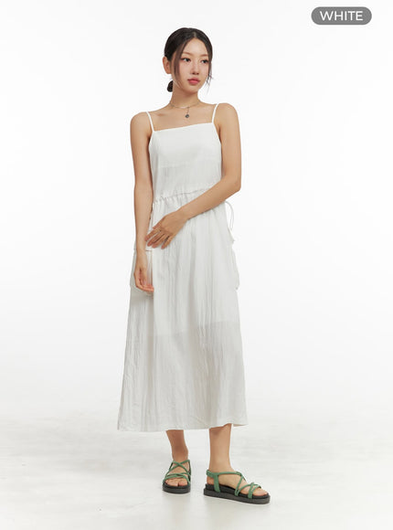 string-waist-sleeveless-maxi-dress-ou411 / White