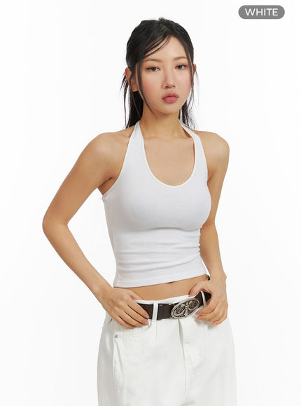 basic-halter-top-cm408 / White