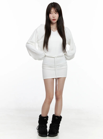 cozy-hoodie-and-skirt-co-ord-co521 / White