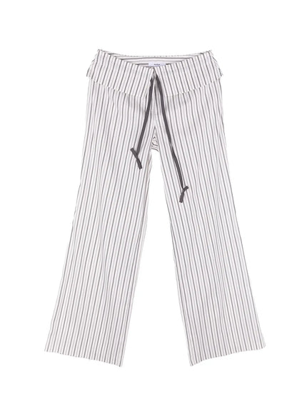 wide-fit-low-waist-striped-pants-cu526 / White