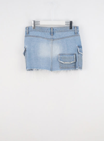 pocket-denim-mini-skirt-cl320