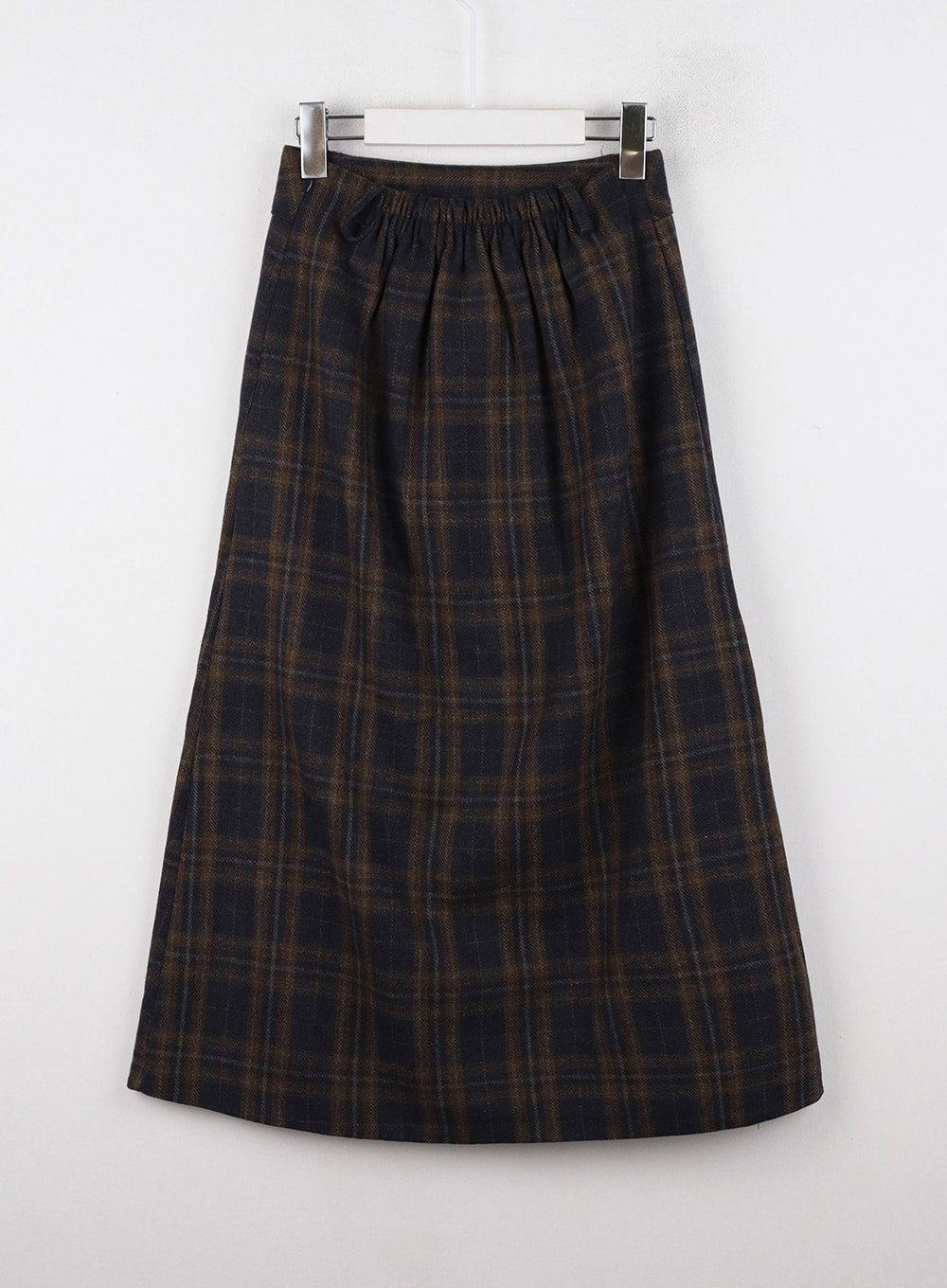 Plaid Pleated Maxi Skirt OD327