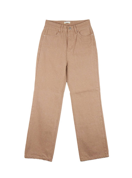 fleece-lined-wide-leg-trousers-cj515 / Beige