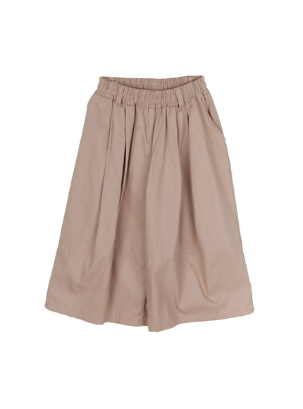 pleated-bermuda-pants-ca528 / Beige