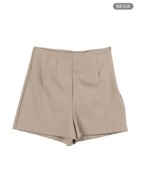 basic-high-waisted-shorts-cy417 / Beige