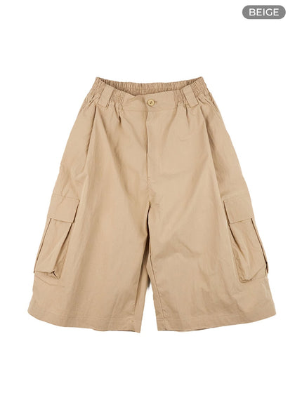 mens-pintuck-widefit-cargo-pants-cl429 / Beige