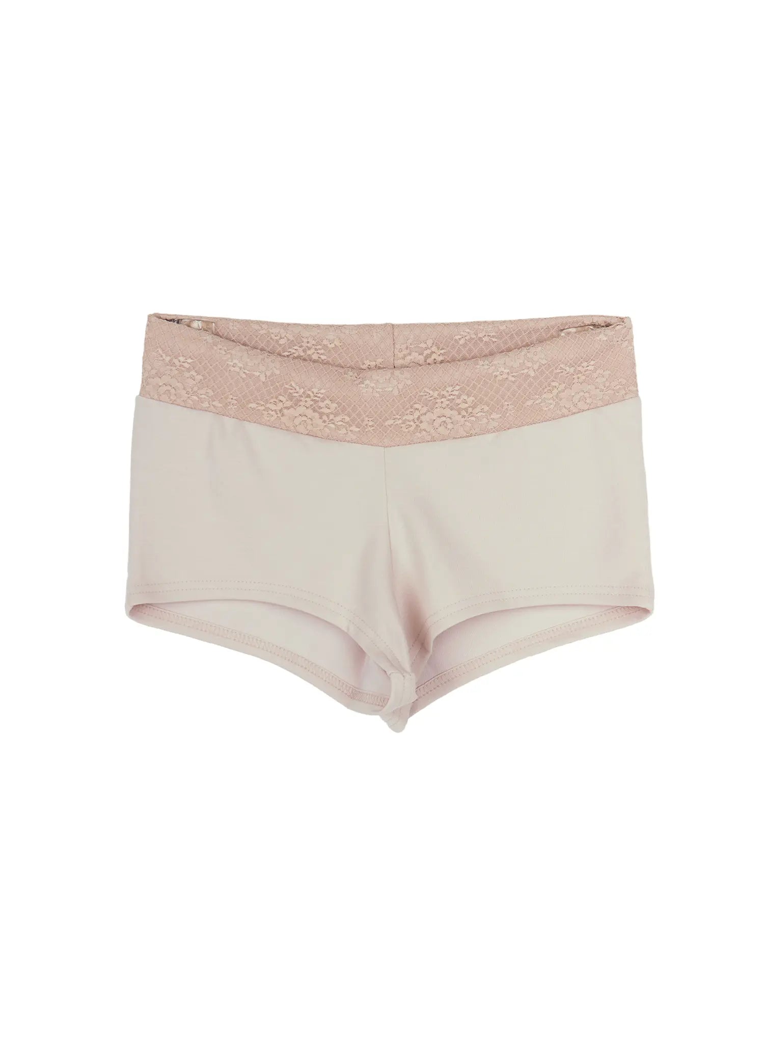 lace-trim-low-rise-shorts-cy521 / Beige