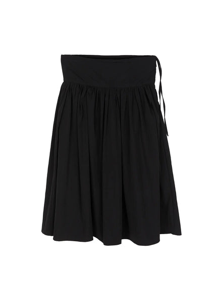 Basic Ribbon Maxi Skirt CU522 in Black, size S/M