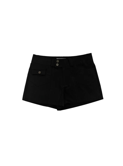 two-button-shorts-ca522 / Black