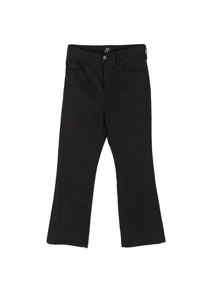 low-rise-long-capri-cotton-pants-cu522 / Black