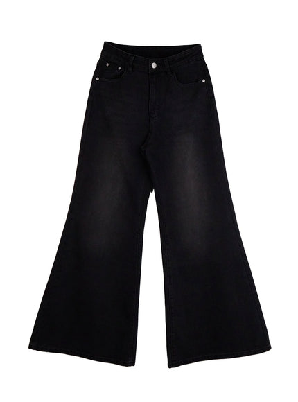 serra-washed-wide-leg-jeans-cd419 / Black