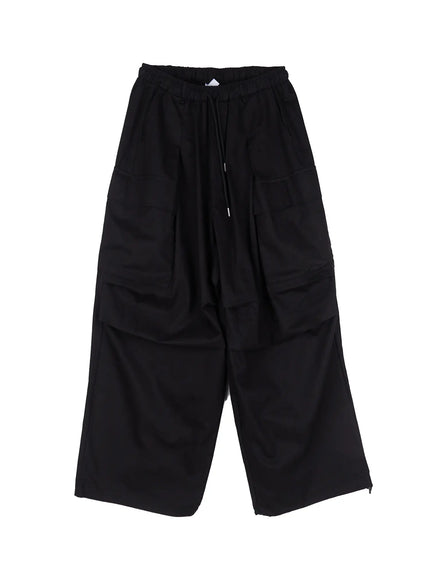 wide-leg-cargo-balloon-pants-cl514 / Black