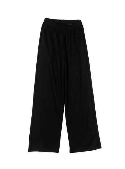 comfort-fit-wide-sweatpants-cg529 / Black