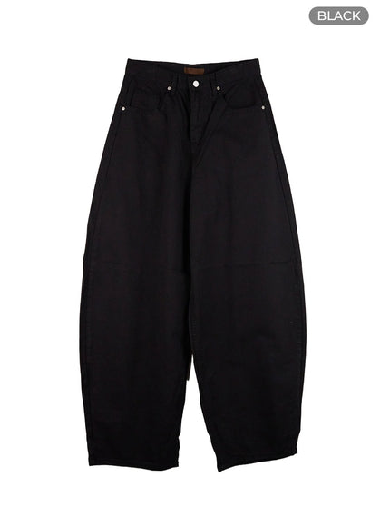 comfy-oversized-cotton-pants-cs420 / Black