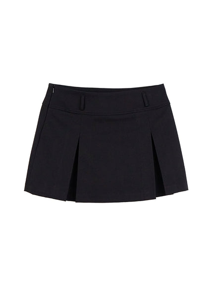 pleated-mini-skirt-cd424 / Black