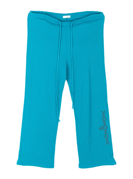 waffle-graphic-print-sweatpants-cu511 / Blue