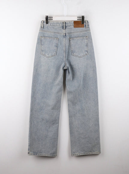 High-Waisted Full-Length Straight Leg Jeans OD320