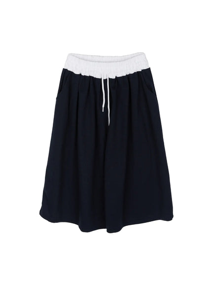two-tone-bermuda-joggers-iu515 / Dark blue