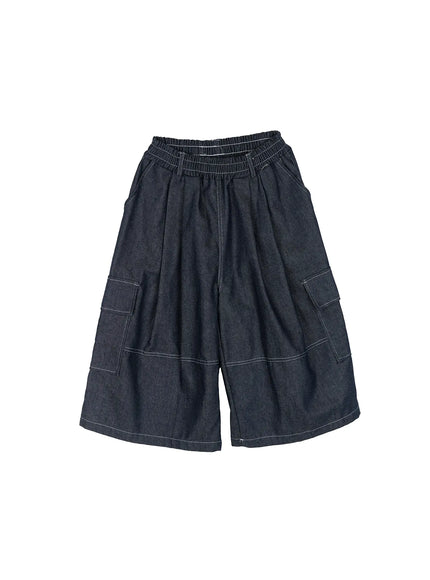 ultra-wide-leg-jorts-cu505 / Dark blue