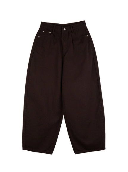 oversized-baggy-trousers-cj521 / Dark brown