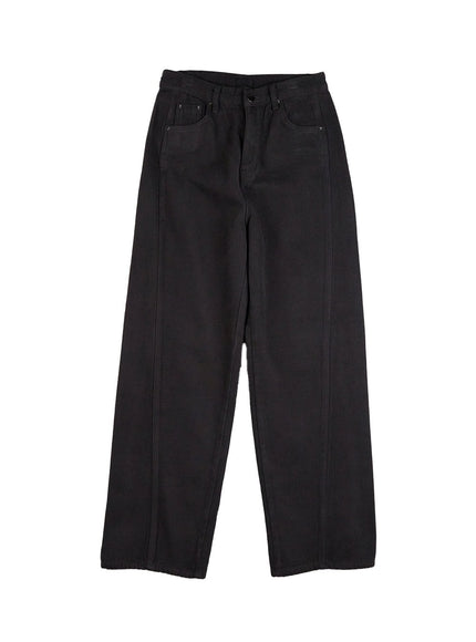 cotton-wide-fit-trousers-cn405 / Dark gray