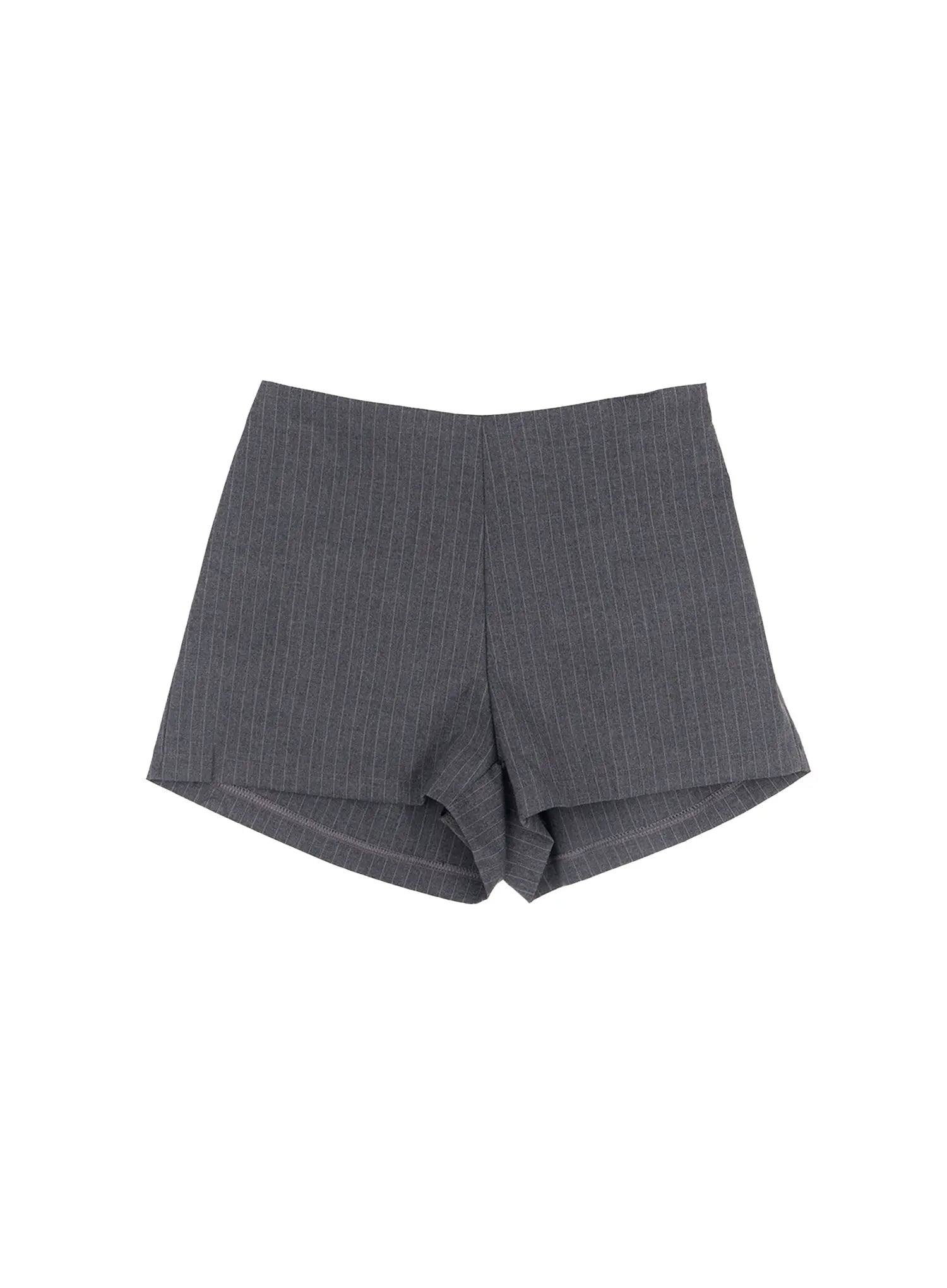 striped-tailored-mini-shorts-cm517 / Dark gray