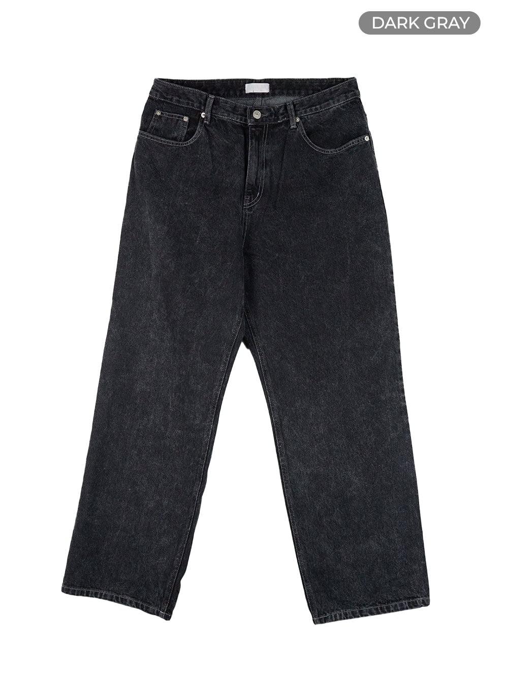 Men's Wide Fit Washed Baggy Jeans CL429 in Dark gray, size L