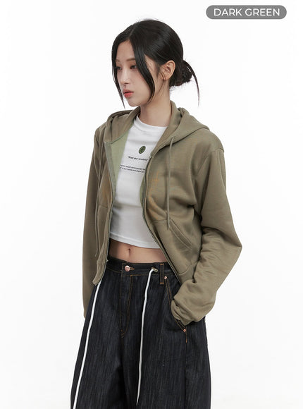 comfy-cotton-zip-up-hoodie-cs430 / Dark green