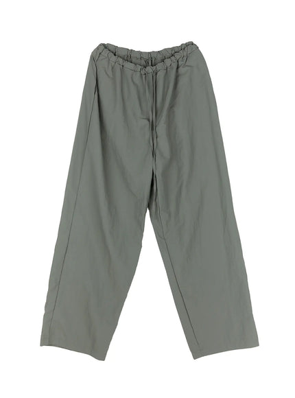 relaxed-fit-drawstring-pants-cg507 / Dark green