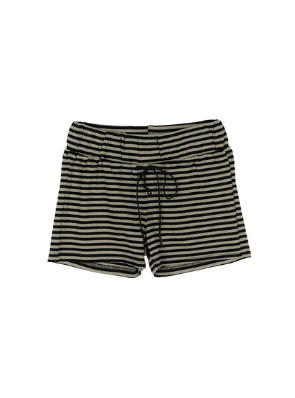 striped-lounge-shorts-cg501 / Dark green