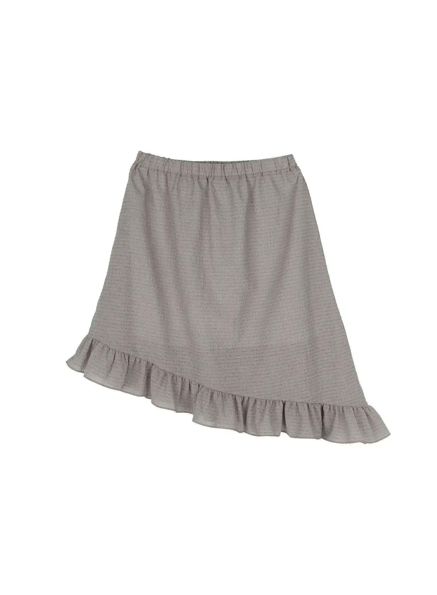 asymmetric-frill-midi-skirt-cy515 / Dark Green