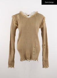 v-neck-destroyed-knit-sweater-cd307