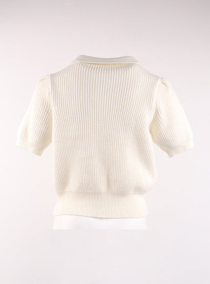 collar-short-sleeve-knit-sweater-of406