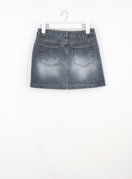 Blue Denim Mini Skirt CA327