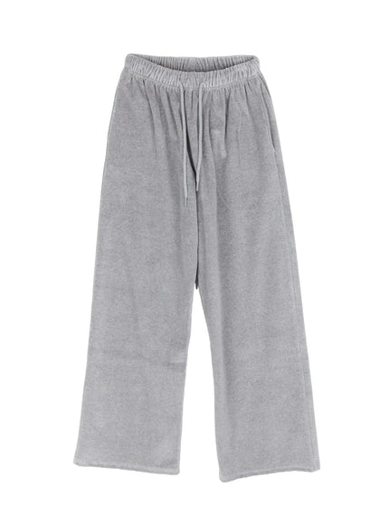wide-leg-velvet-track-pants-cd508 / Gray