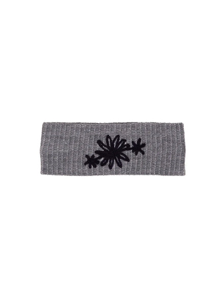 daisy-embroidered-headband-cy514 / Gray