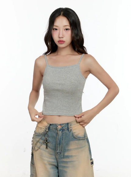 basic-cropped-tank-top-cg501 / Gray