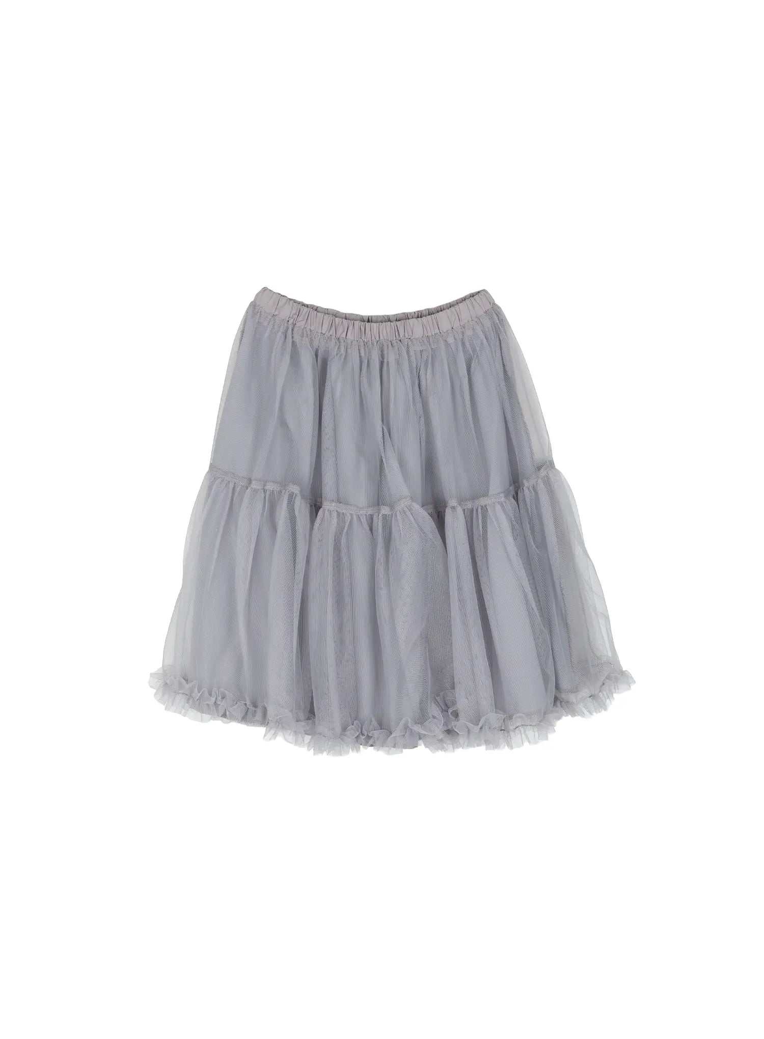 sheer-flare-midi-skirt-cu508 / Gray