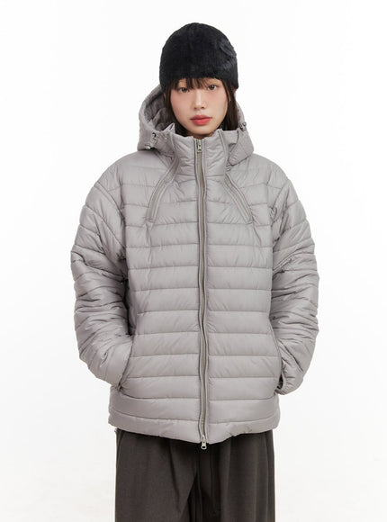 oversized-hooded-puffer-jacket-cj501 / Gray